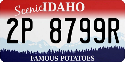 ID license plate 2P8799R