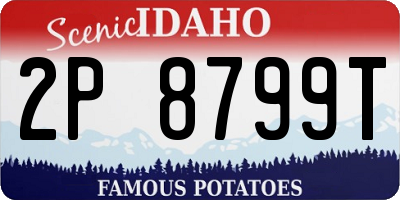 ID license plate 2P8799T