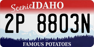 ID license plate 2P8803N