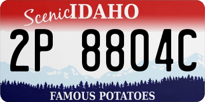 ID license plate 2P8804C