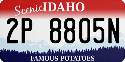 ID license plate 2P8805N
