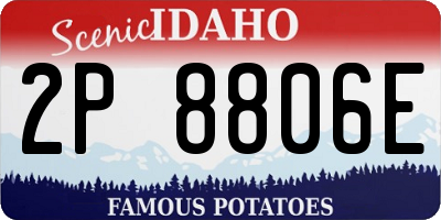 ID license plate 2P8806E