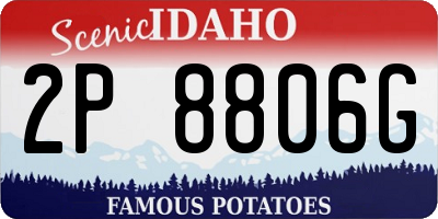 ID license plate 2P8806G