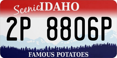 ID license plate 2P8806P