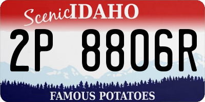 ID license plate 2P8806R