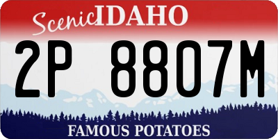 ID license plate 2P8807M