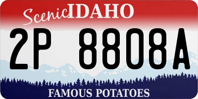 ID license plate 2P8808A