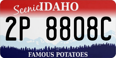 ID license plate 2P8808C