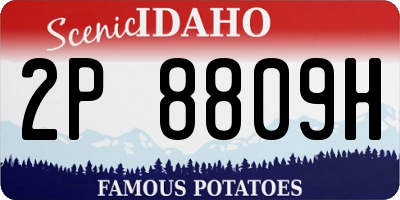 ID license plate 2P8809H