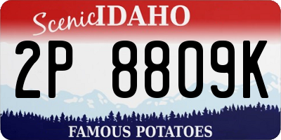 ID license plate 2P8809K
