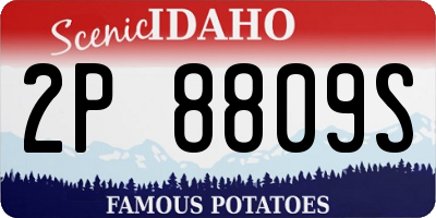 ID license plate 2P8809S