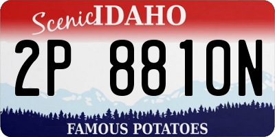 ID license plate 2P8810N