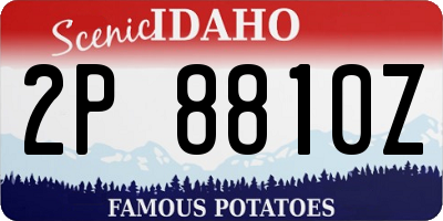 ID license plate 2P8810Z