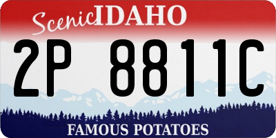 ID license plate 2P8811C