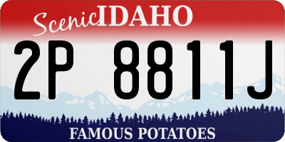 ID license plate 2P8811J