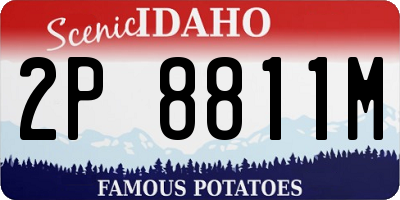 ID license plate 2P8811M