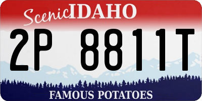 ID license plate 2P8811T