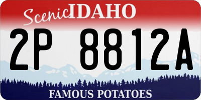 ID license plate 2P8812A