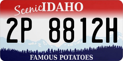 ID license plate 2P8812H