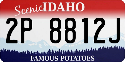 ID license plate 2P8812J