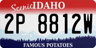 ID license plate 2P8812W