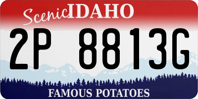 ID license plate 2P8813G
