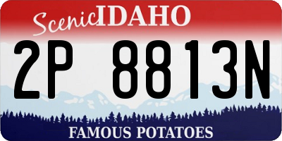 ID license plate 2P8813N