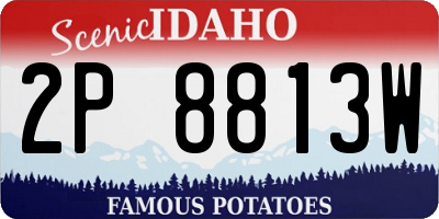 ID license plate 2P8813W