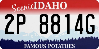 ID license plate 2P8814G