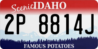 ID license plate 2P8814J
