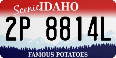 ID license plate 2P8814L