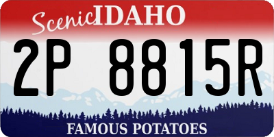 ID license plate 2P8815R