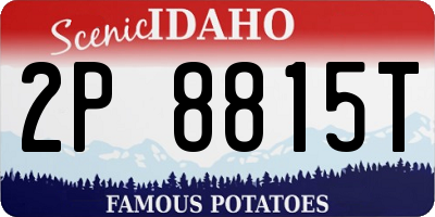 ID license plate 2P8815T