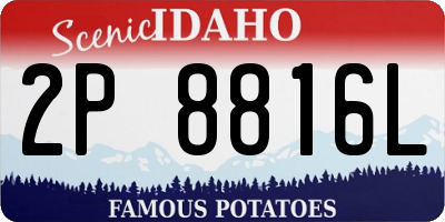 ID license plate 2P8816L