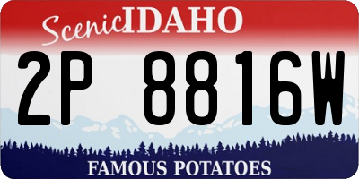 ID license plate 2P8816W
