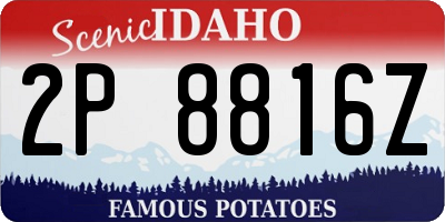 ID license plate 2P8816Z