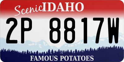ID license plate 2P8817W