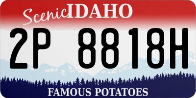 ID license plate 2P8818H