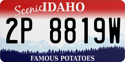 ID license plate 2P8819W
