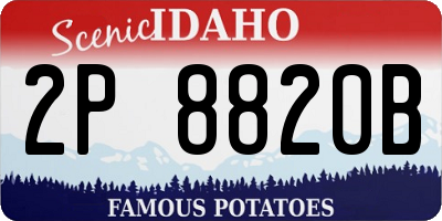 ID license plate 2P8820B