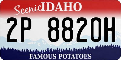 ID license plate 2P8820H