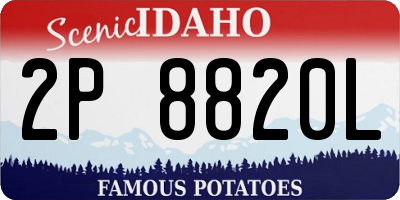 ID license plate 2P8820L