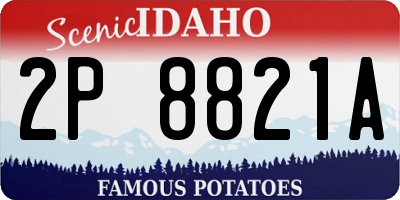 ID license plate 2P8821A