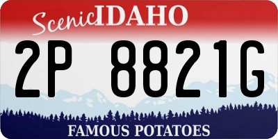 ID license plate 2P8821G