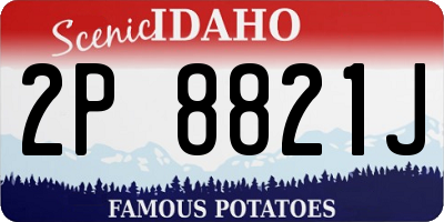 ID license plate 2P8821J