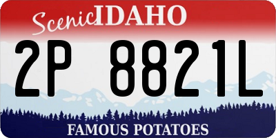 ID license plate 2P8821L