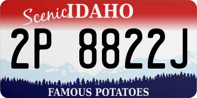 ID license plate 2P8822J