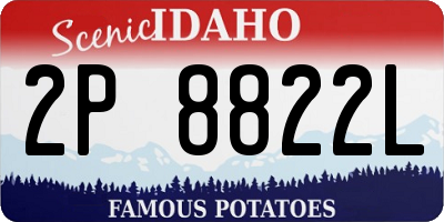ID license plate 2P8822L