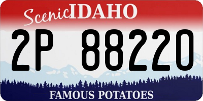 ID license plate 2P8822O