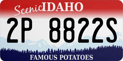 ID license plate 2P8822S